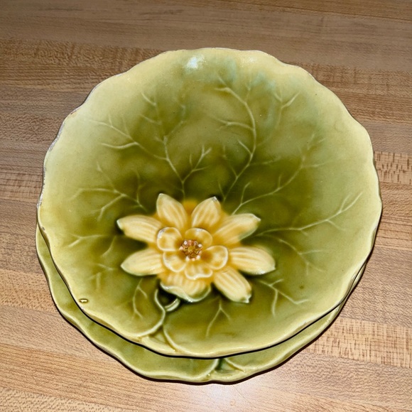 Majolica Water Lily Plate Villeroy & Boch circa 1900